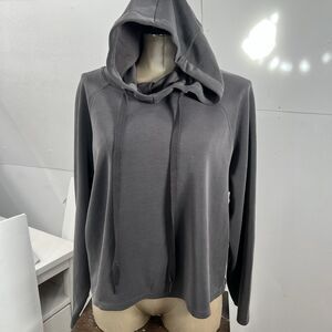 Joy Lab Women's Dark Gray Sweatshirt Hoodie Ninja Pullover Modal Soft Size Large